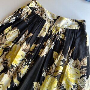 vintage floral ann taylor loft a-line swingy skirt